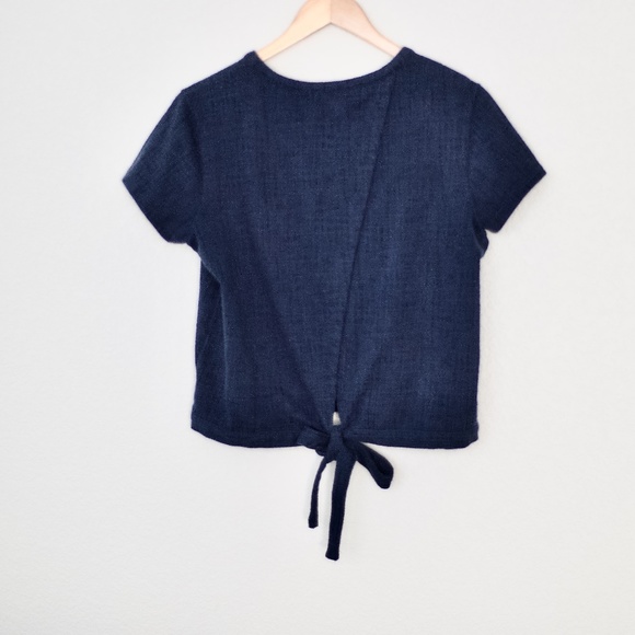 Madewell Bundle of 3 Blue, White and Black Wrapped Tops M - Picture 8 of 16